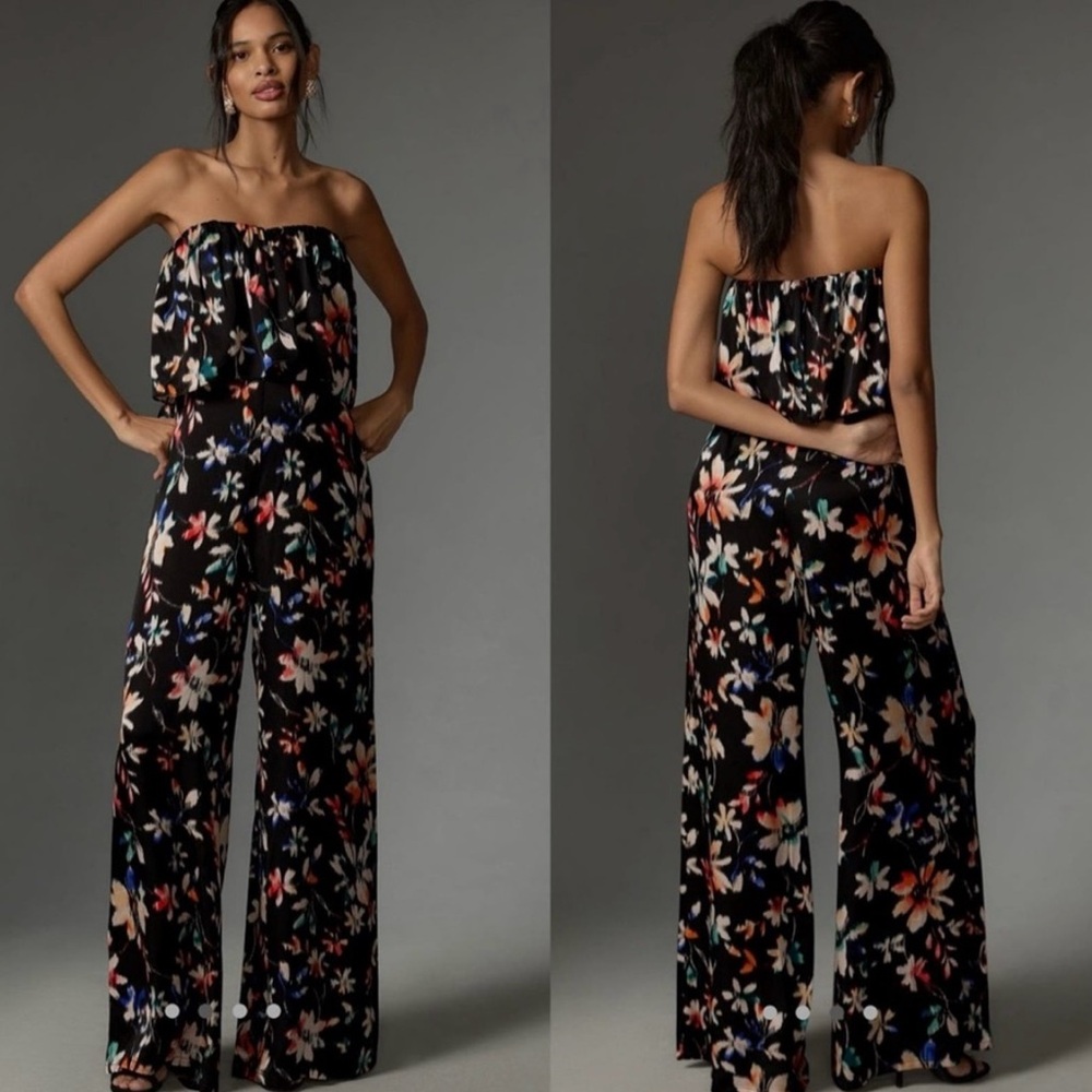 Floral Strapless Jumpsuit